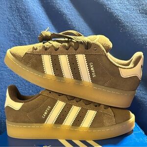 Adidas Campus Brown and White Sneakers